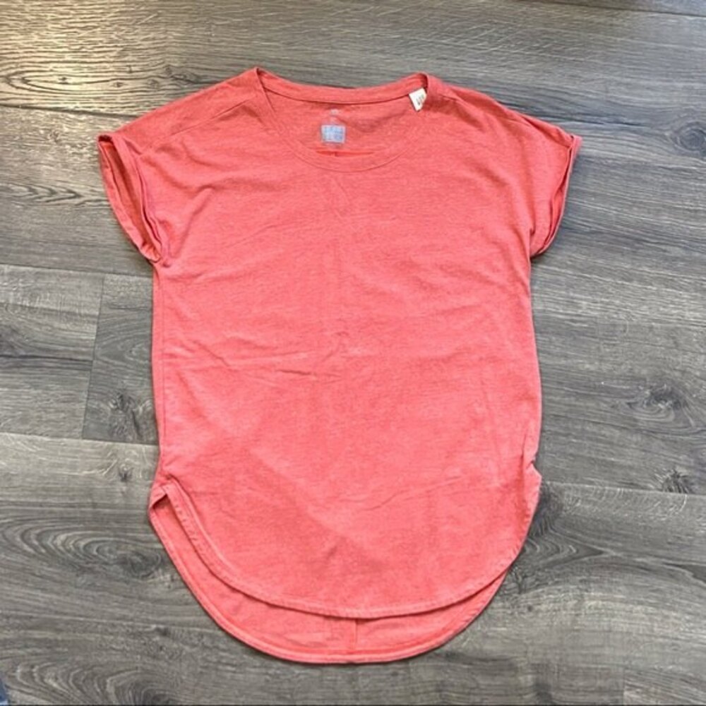 Adidas Womens Climalite High Low T-Shirt Coral Size Small